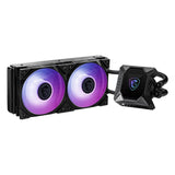 MSI MPG CORELIQUID K240 V2 AIO Refrigeración Líquida CPU - Bomba LCD Ventilador 60mm, 2 Ventiladores ARGB 120mm, Tubos Anti-Evaporación, Refrigeración GI & Software Mystic Light - Admite AMD e Intel