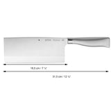 WMF Grand Gourmet - Cuchillo de Chef Chino de 31,5 cm con Hoja Insertada de Acero Templado Completamente Forjado de 18,5 cm