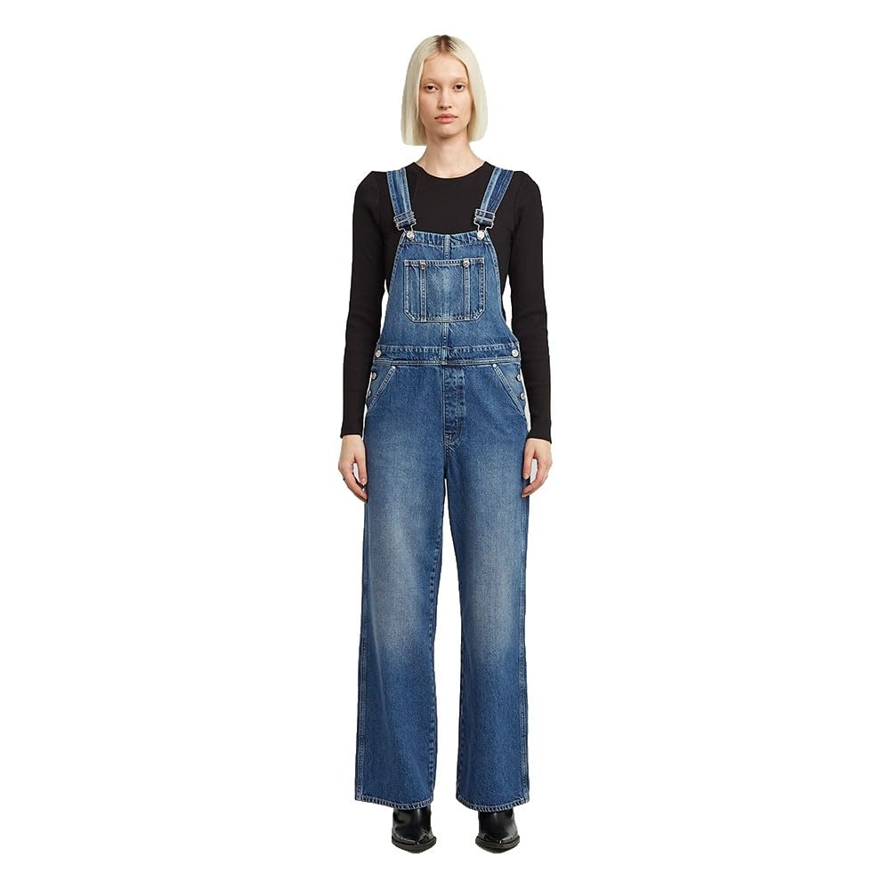 G-STAR Straight Leg Dungaree Mono, Faded sakarya D24398-E107-H452, Medium Mujeres