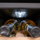 Cecotec Vinoteca Libre Instalación Bolero GrandSommelier 1250 CoolWood. Nevera para vinos con capacidad para 12 botellas, temperatura ajustable de 8-18ºC, LED y estantes de madera.