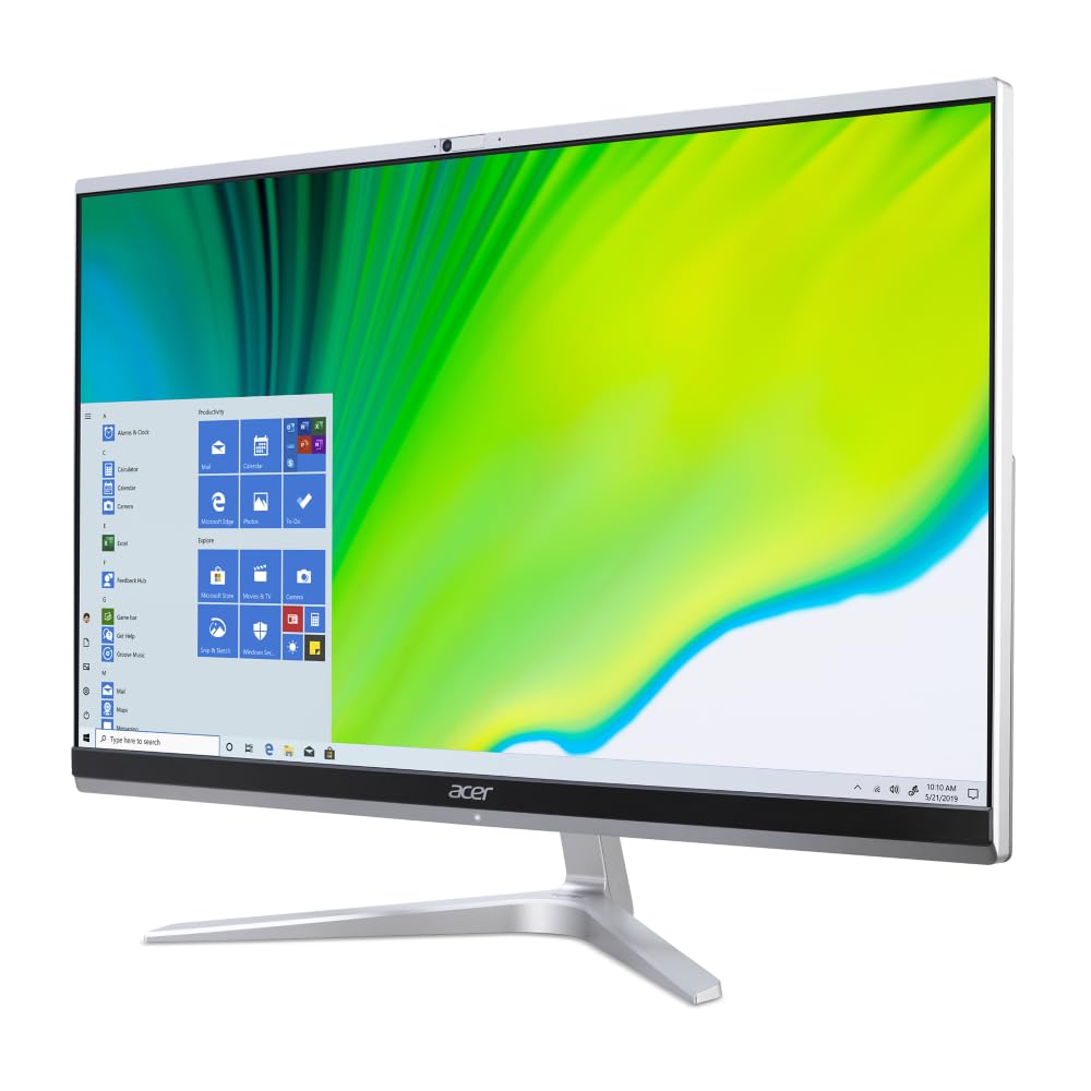 acer Aspire C24-1650, PC Desktop AIO, Intel Core i3-1115G4, 8 GB DDR4, 512 GB SSD, 23,8" Pantalla IPS FHD LED LCD, Intel UHD, WiFi, Webcam, Sin Sistema operativo/Teclado + Mouse inalámbricos