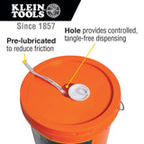 Klein Tools 50122 Cinta métrica de conducto para tracción de cables y cables resistentes, 1200 libras x 2000 pies de largo