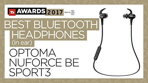 NUFORCE BE Sport 3 - Auriculares in-Ear inalámbricos Bluetooth magnéticos, Color Gris