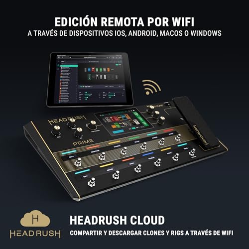 HeadRush Prime - Pedal Multiefectos Guitarra y Voz, Procesador de Modelado con Amp Cloner, Antares Auto-Tune, WiFi, Pantalla Táctil, Looper y Bluetooth