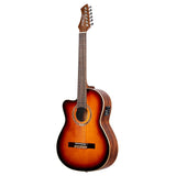 ORTEGA Perfomer Series Classical Guitar 44 Mástil delgado, Caja fina, Zurdo Abeto y Preamp y funda RCE238SN-FT-L