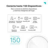 TP-Link Deco X50 Sistema WiFi 6 AI Mesh, AX3000 Doble Banda 2.4 GHz/5 GHz, Cobertura hasta 600 m2, 3X Puertos GigabIt por Unidad, Banda 160MHz Canal, ODFMA, 1024QAM, Color Blanco
