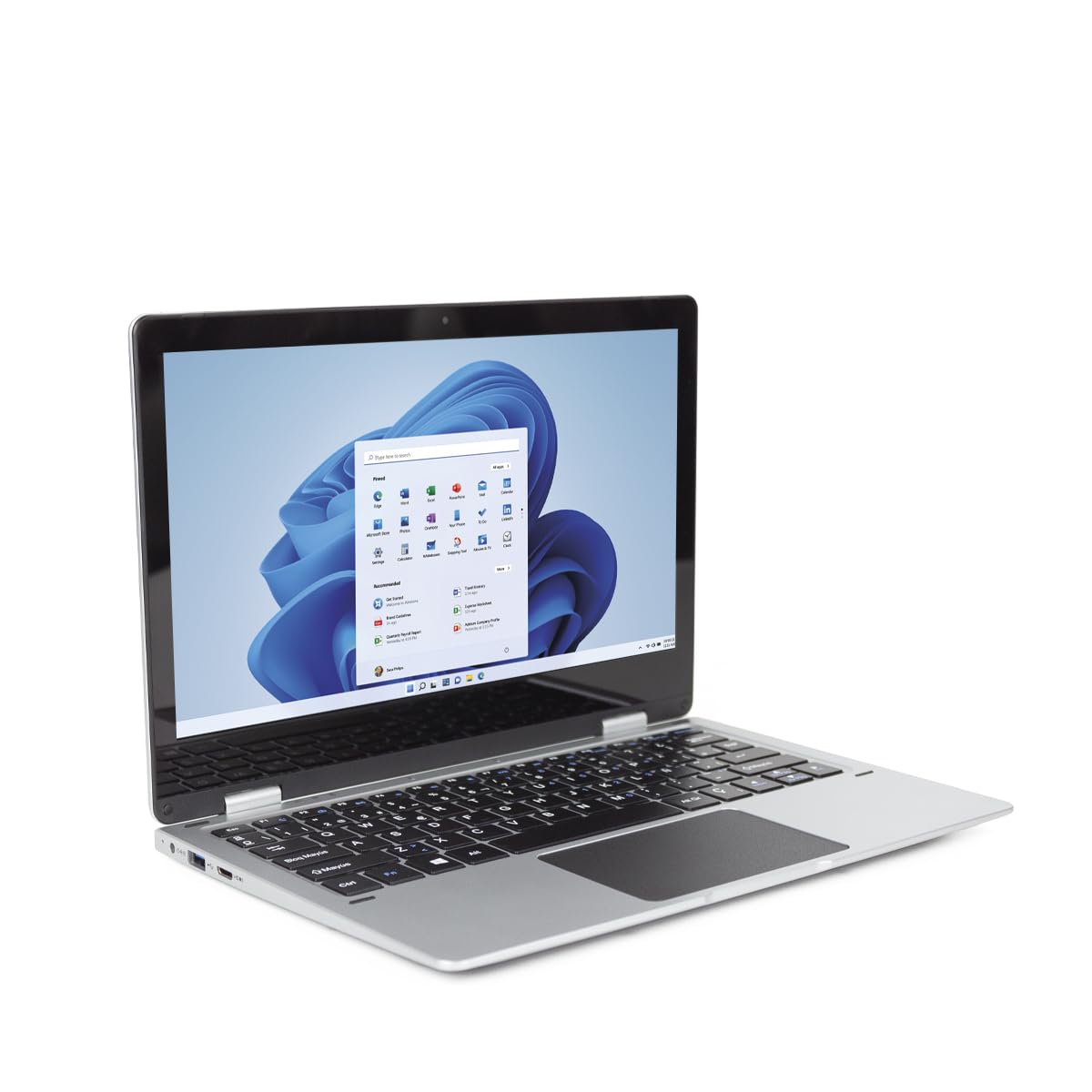 PRIXTON Ordenador Portátil Convertible Flex Pro con Pantalla Táctil de 11.6”, Windows 11 Home, Procesador Intel Celeron N4020, Memoria 4GB RAM / 128GB, Teclado en Español
