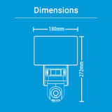 KOZII, Proyector de Pared Conectado con cámara integrada, Detector de Movimiento, 2200 lúmenes, Blanco frío, Ideal para Seguridad Exterior, fácil de Instalar, Compatible con Aplicaciones Smart Home