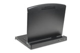 DIGITUS Consola KVM 19" - FullHD - Conmutador 16 Puertos Cat 5 - Teclado US - para armarios de Servidor y Red de 19 Pulgadas - Negro