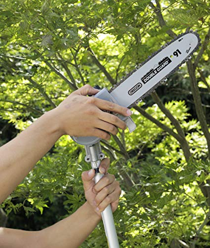 IKRA Herramienta multifunción a Gasolina IBKH 33, 4en1, Incl. prolongación, Lima de Cadena y Placa de protección