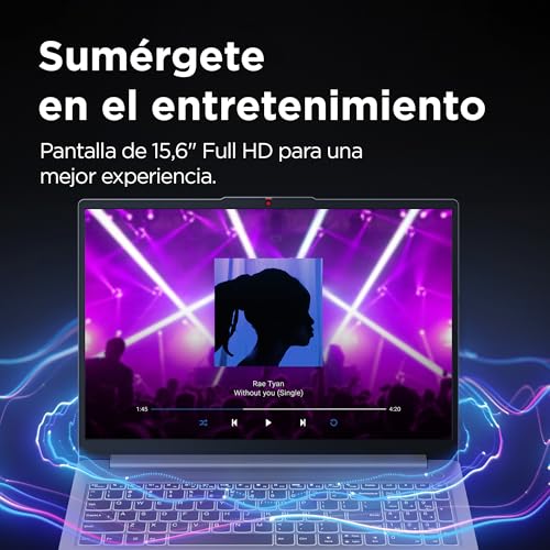 Lenovo IdeaPad Slim 3 Gen 8 – Ordenador Portátil 15.6" FHD AMD Ryzen 5 5625U, 16 GB RAM, 512 GB SSD, Gráficos AMD Radeon Integrados, Wi-Fi 6, Sin Sistema Operativo Teclado QWERTY Español - Gris