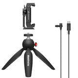 Sennheiser XS Lav Kit Móvil USB-C, Micrófono Lavalier Omnidireccional con Pinza para Smartphone y Minitrípode Manfrotto PIXI, 509259