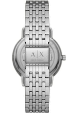 Armani Exchange Reloj de Mujer, Movimiento de Cuarzo/múltiple, Caja de 36MM de Acero Inoxidable Plateado con Correa de Acero, AX5585, Tono Plateado y Grunge