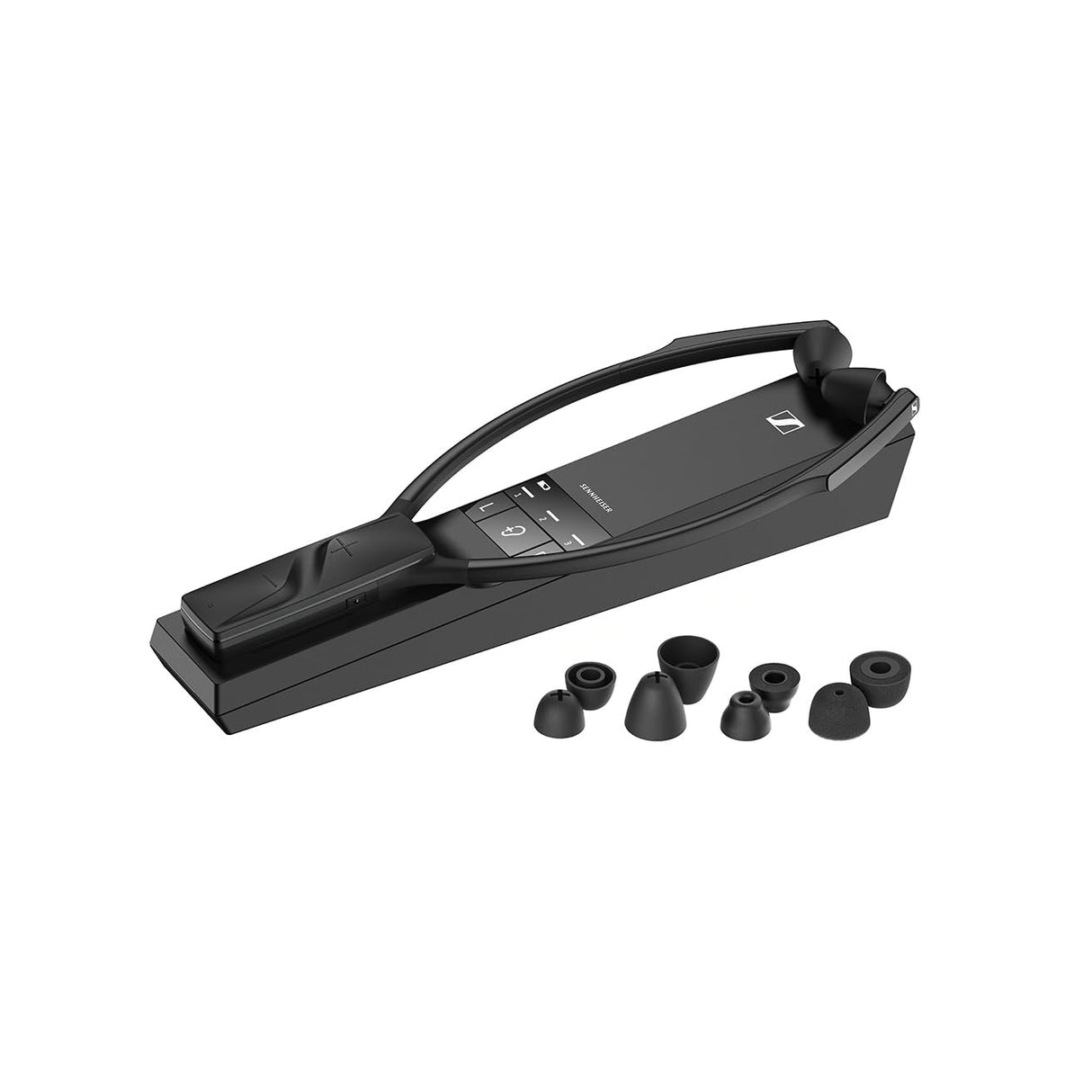 Sennheiser Auriculares Inalámbricos RS 5200 para TV: Sonido Claro, perfiles de Escucha seleccionables, claridad Vocal, Diseño Ligero, Conexiones analógicas y Digitales, Alcance de 70 m.