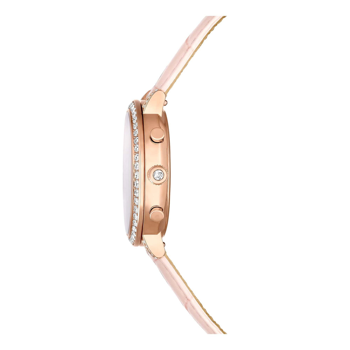Swarovski Reloj Matrix Tennis Chrono, Fabricado en Suiza, Correa de Piel, Rosa, Acabado Tono Oro Rosa