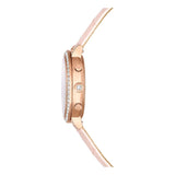 Swarovski Reloj Matrix Tennis Chrono, Fabricado en Suiza, Correa de Piel, Rosa, Acabado Tono Oro Rosa