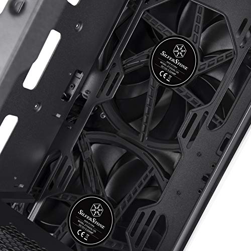 SilverStone Technology SST-SEA1TB-G - Seta A1 Carcasa de computadora ATX de Torre Central, Parte Lateral de Vidrio Templado, Titanio sobre Negro