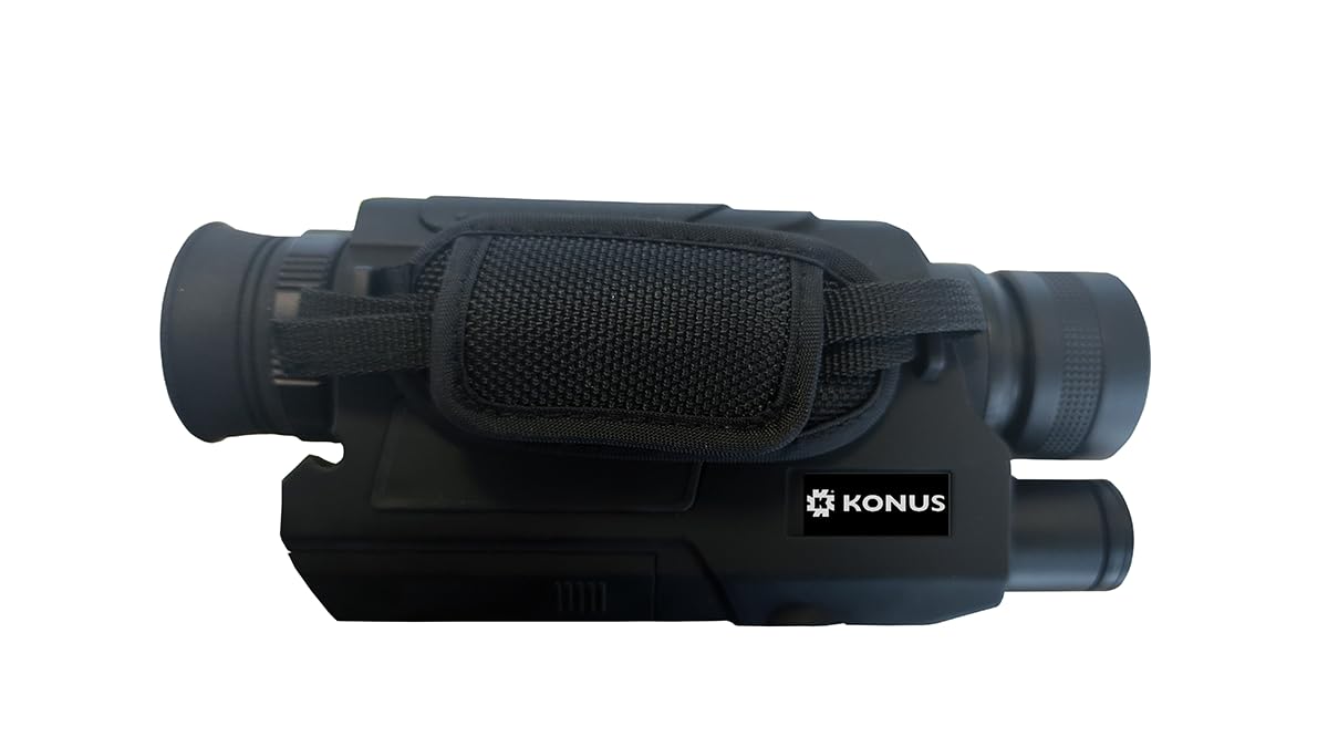KONUS KONUSPY-18 - Monocular Nocturno Digital con Zoom Potente 6-36x, iluminador láser para visión en la Oscuridad, imágenes nítidas 640 x 480, Ideal para Caza y observaciones nocturnas