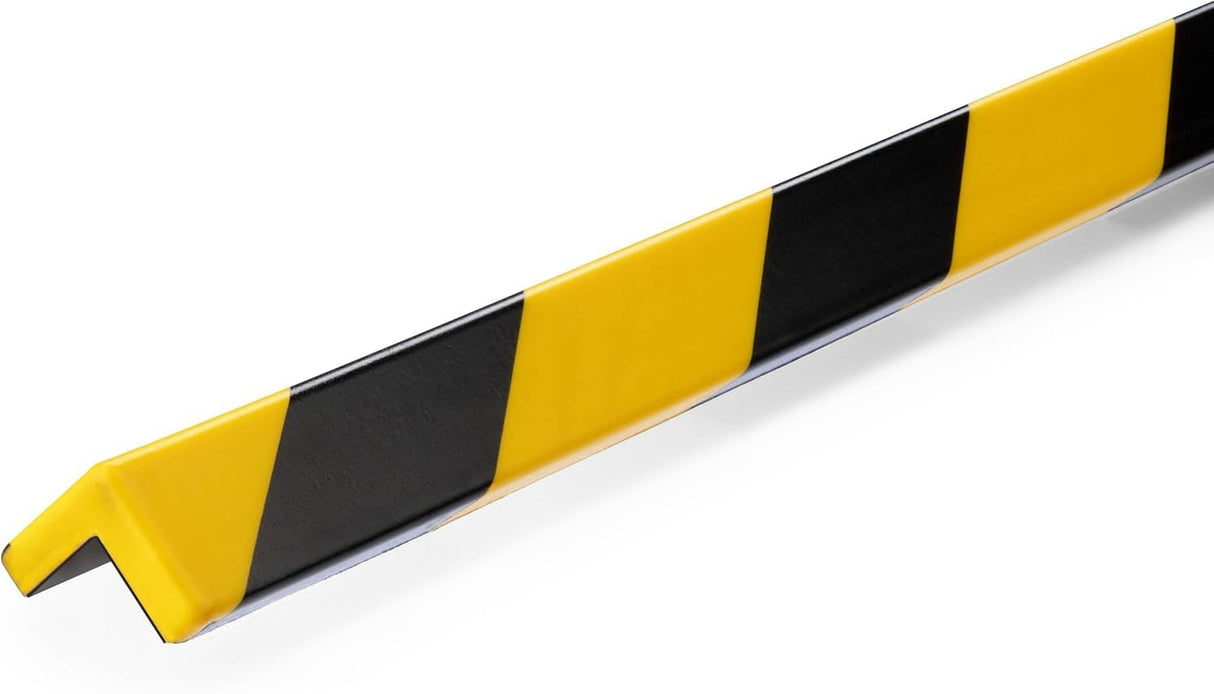 Durable Perfil protector de esquinas C20 magnético, 1 m, paquete de 5 unidades, color amarillo/negro, 1111130