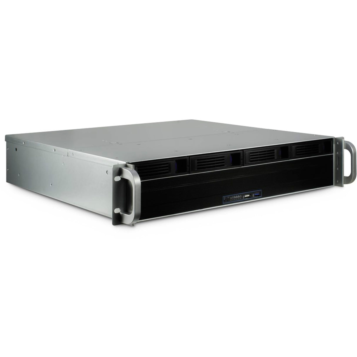 Inter-Tech Case IPC Storage 2U-2404S 40 cm Negro/Plateado