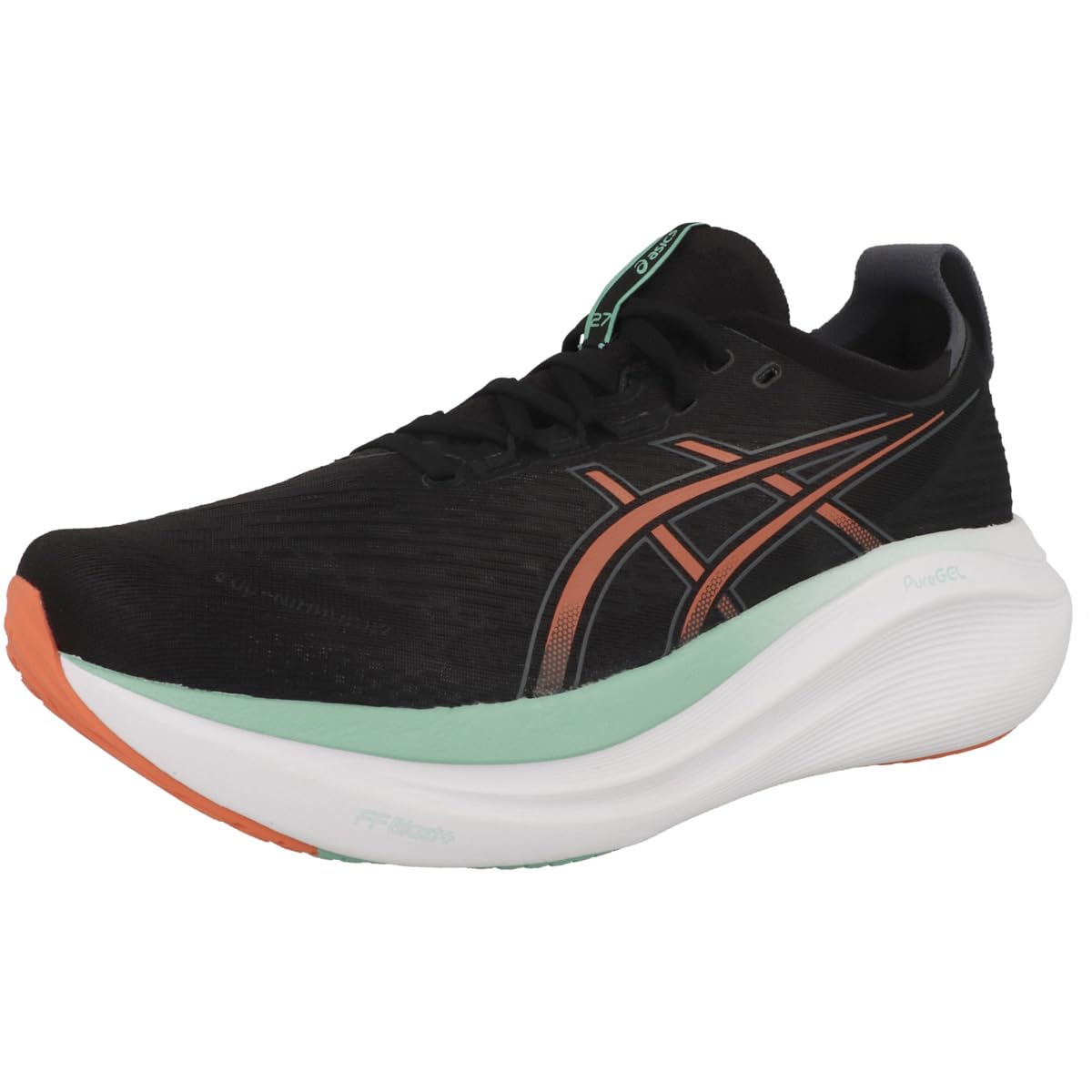 ASICS Gel-Nimbus 27, Sneaker Hombre, Black/Coral Reef, 39.5 EU