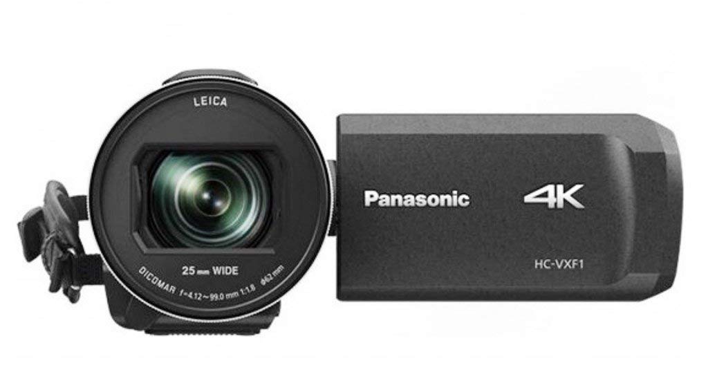 Panasonic HC-VXF1EG-K Videocámara Semi-Profesional de 24x, Gran Visor electrónico, O,I,S de 5 Ejes, Objetivo Leica F1.8, F4, Zoom 25 mm, 600 mm, 4K, HD, Color Negro