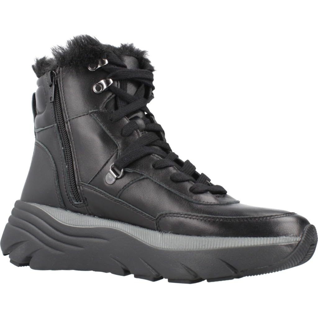 Geox D Diamanta D, Bota de Tobillo Mujer, Negro, 41 EU