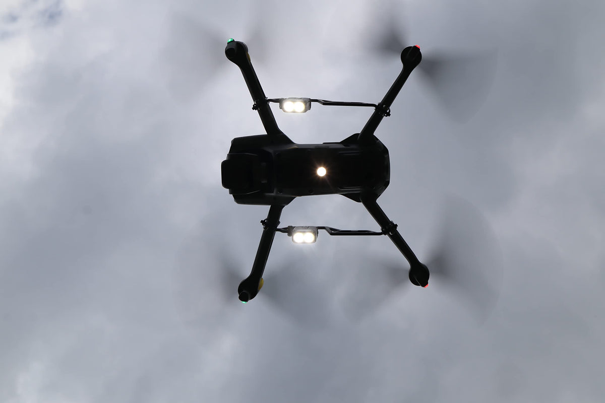 Roboterwerk M.O.N.A Mavic Air 2 Dual: Nightflight LED Light Kit, accesorios para DJI Mavic Air 2, linterna dron, hasta 760 lúmenes, lámparas inclinables