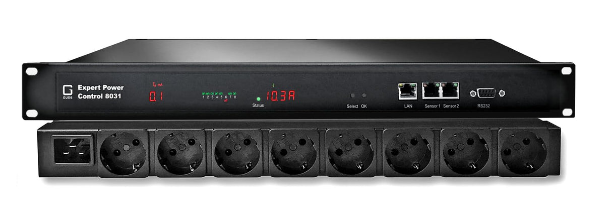 GUDE 8031-3 Expert Power Control 8X - Contacto de protección, 2 Puertos de Sensor
