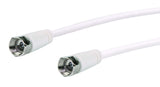 Schwaiger kvc215052 Cable de conexión satélite (75db, 1,5 m, Conector F a Conector F), Color Blanco