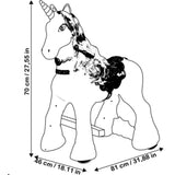 FEBER, My Lovely Unicorn con Melena Rosa, Mascota electrónica y vehículo de batería 12 V (Famosa 800011603), Blanco