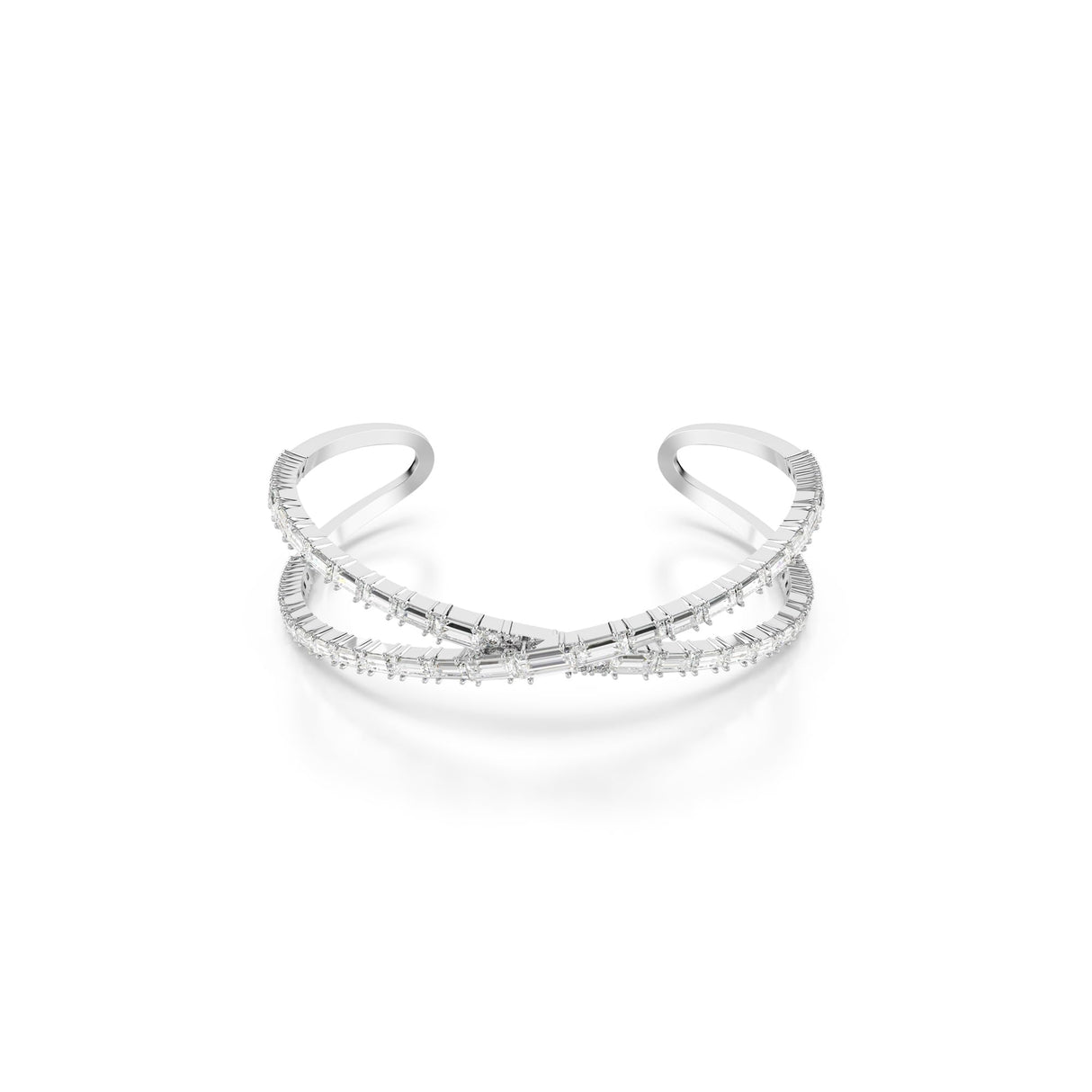 Swarovski Brazalete Hyperbola, Símbolo del infinito, Blanco, Baño de rodio, L