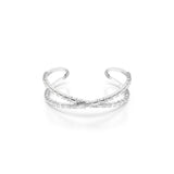 Swarovski Brazalete Hyperbola, Símbolo del infinito, Blanco, Baño de rodio, L