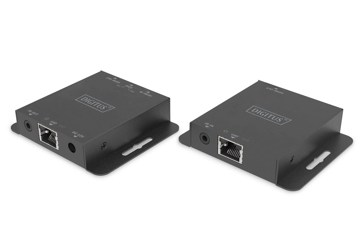 DIGITUS DS-55519 Extensor HDMI – UHD 4K 30 Hz – 40 m a través de cable LAN – Set: emisor y receptor – Loop-Out, infrarrojos IR – HDMI 1.4 y HDCP 1.4