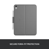 Logitech para iPad (10.ª generación) Funda con Teclado| Slim Folio con Teclado inalámbrico Integrado (Grafito) - French Layout