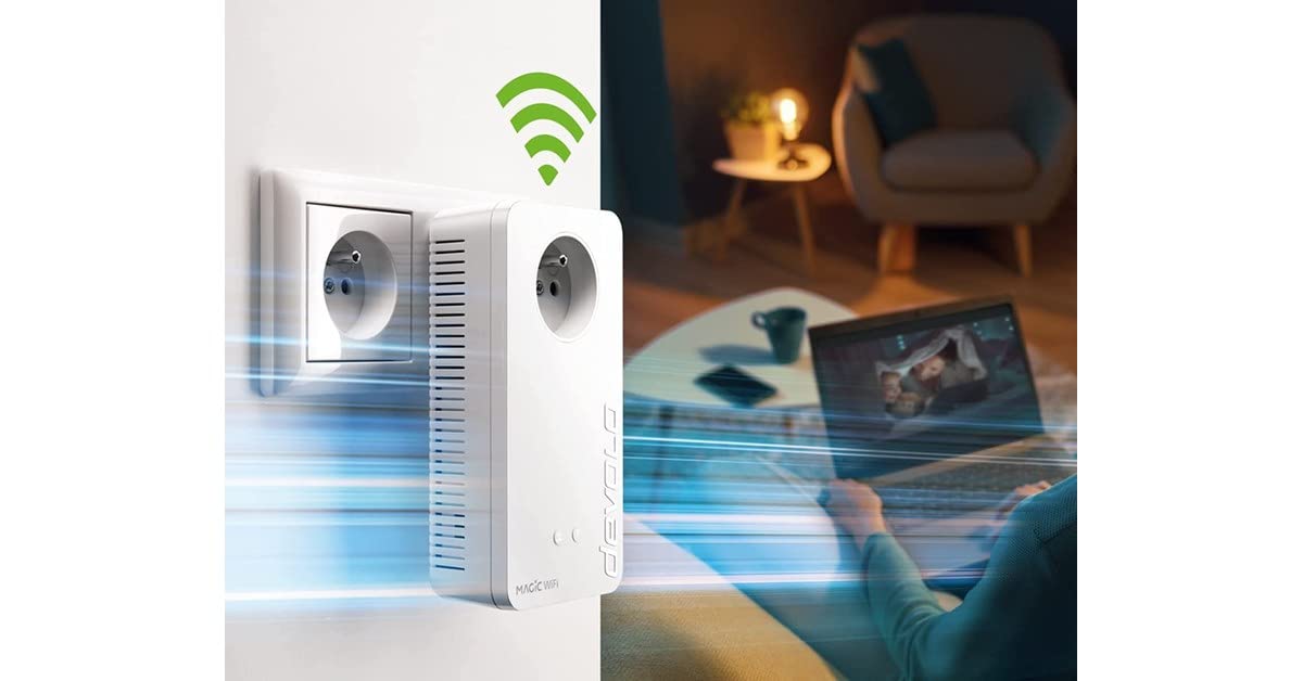 devolo Magic 1 WiFi - Adaptador PLC, para Crear una Red WiFi mallada en Toda la casa a través de la Red eléctrica, para el teletrabajo y la transmisión en Directo, Enchufe francés