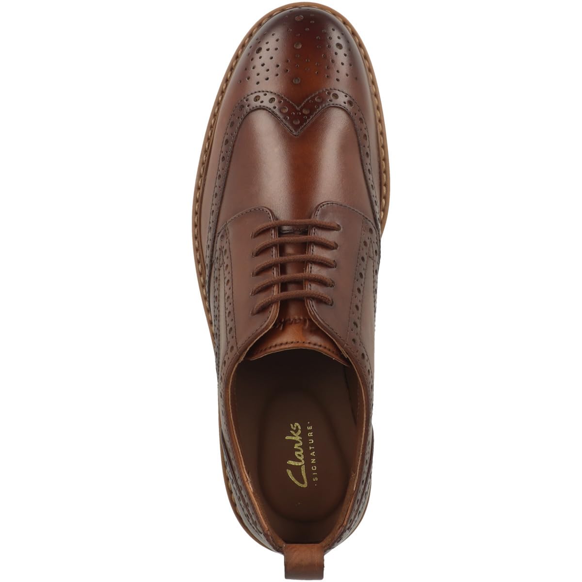 Clarks Shoes, Aldwin Limit, Mid Tan Lea, 9 (Men)