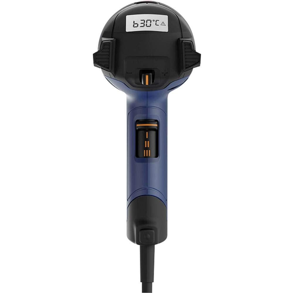 Steinel HL 2020 E - Pistola de aire caliente, Potencia de 2200 W, Temperatura de 80-630 °C, Caudal de 3 niveles 150/300/500 l/min, Pistola de calor con visualizador LCD, 352202
