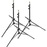 Manfrotto 1052BAC-3 - Soporte de Equipos de iluminación fotográfica, Pack de 3, Negro