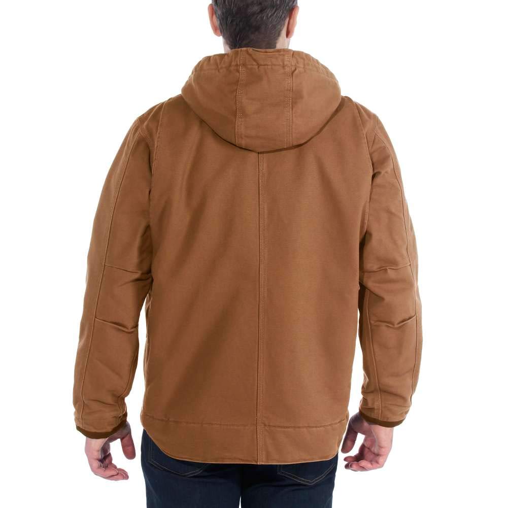 Carhartt, Hombre, Chaqueta Utilitaria En Lona De Algodón Con Efecto Desgastado, Forro De Peluche, Ajuste Ligeramente Holgado, Marrón Carhartt®, M