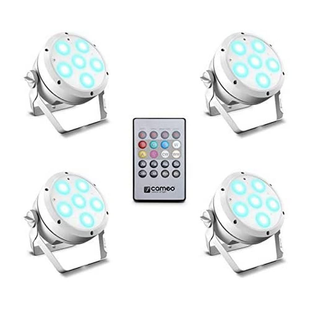 Cameo ROOT® PAR 6 WH SET 1 - Set compuesto por 4 x CLROOTPAR6WH incluyendo un control remoto IR (CLPFLAT1REMOTE)