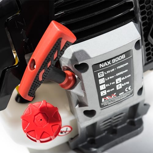 NAX POWER PRODUCTS 800B Motor 51,7 cm3 1,35 kW Briggs & Stratton Producto con Licencia, Sistema Anti-vibración, desbrozadora de Hierba, Recortadora Manual (NAX800B)