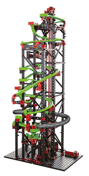 fischertechnik circuito de canicas Dynamic XXL, 544619 – juego de construcción, juguete educativo, con looping y LED arcoíris, a partir de 9 años