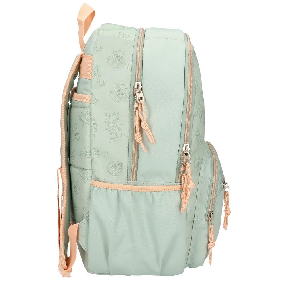 Joumma Star wars Grogu Mochila Escolar Verde 32x44x17 cms Poliéster 24,68L