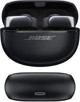 Bose Ultra Open Earbuds, Auriculares inalámbricos de botón de alta gama y fidelidad, Auriculares Bluetooth intraurales para running, Diseño de moda abierto, Hasta 48 h de autonomía, Negro