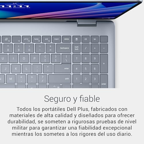 DELL 16 Plus 2 en 1 Portátil Convertible DB06250 16" 2K Táctil, Intel Core Ultra 7 Series 2, Intel ARC, 16 GB RAM, 512 GB SSD, Win 11 Home,Teclado retroiluminado QWERTY Español – Ice Blue