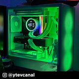 NZXT H5 Flow RGB - Caja compacta ATX Mid-Tower para PC Gaming - Alto Flujo de Aire - Ventilador F360 RGB Core (CV) Incluido - Soporte de radiador Frontal de 360mm y Superior de 240mm - Negro