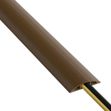 D-Line CC-3/9M | Canaleta pasacables Cavidad x 60 mm y 9 m en color marrón | Protector de cables para suelo para el tránsito ligero de personas, 9m
