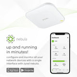 Zyxel Punto de Acceso PoE Multi-Gig WiFi 6 AX3000 para pequeñas Empresas | 2,5 G PoE Enlace Ascendente con Antena 3x3 + 2x2 MU-MIMO | NebulaFlex Cloud [NWA90AX Pro]