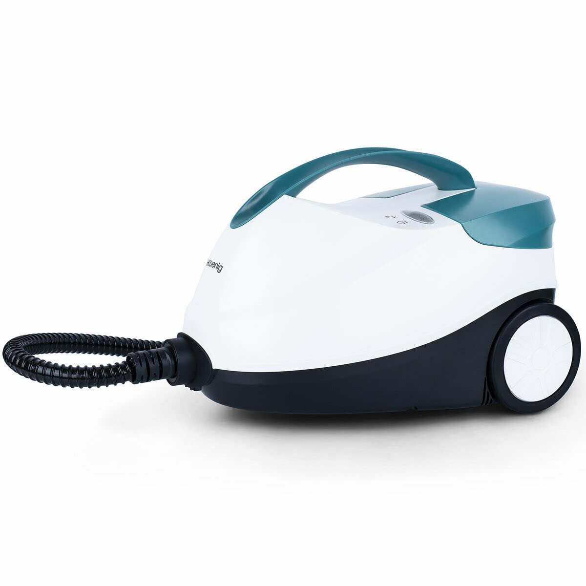 H.Koenig Limpiador a Vapor 4 barras H.Koenig NV6400, Autonomía 45min, Listo en 8min, 1,5L, Potente 2000W, Compacto, Multifunción, suelo, muebles, coche, Accesorios + 2 cepillos nylon/acero inoxidable
